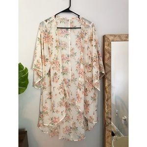 Silky Summer Floral Kimono